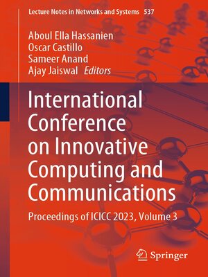 cover image of International Conference on Innovative Computing and Communications, Volume 3